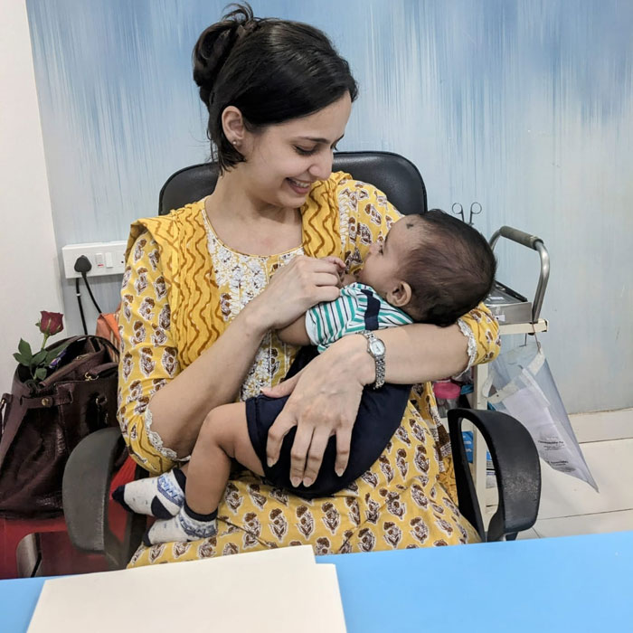 Dr. Aditi Trivedi regularly visits to see how her patients are doing and their recovery